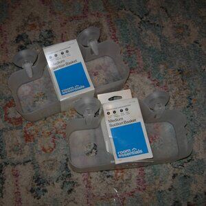 2 Room Essentials Medium Suction Shower Baskets